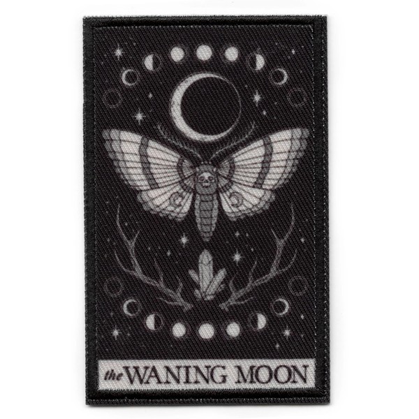 Waning Moon Tarot Card Patch Spiritual Readings Psychic Embroidered Iron