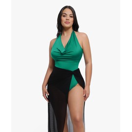 Popilush Halter Body suits for Women - Backless Shapewear Tummy Control Bodysuit with Built in Bra Summer Vacation Outfits