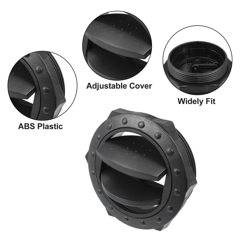 ACROPIX 70mm 60mm Round Black AC Air Conditioner Vent Outlet