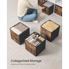 SONGMICS Storage Cubes, Set of 8 Storage Bins, Foldable Fabric