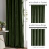 Lazzzy Green Velvet Curtain Thermal Insulated Curtains 63 Inch Long