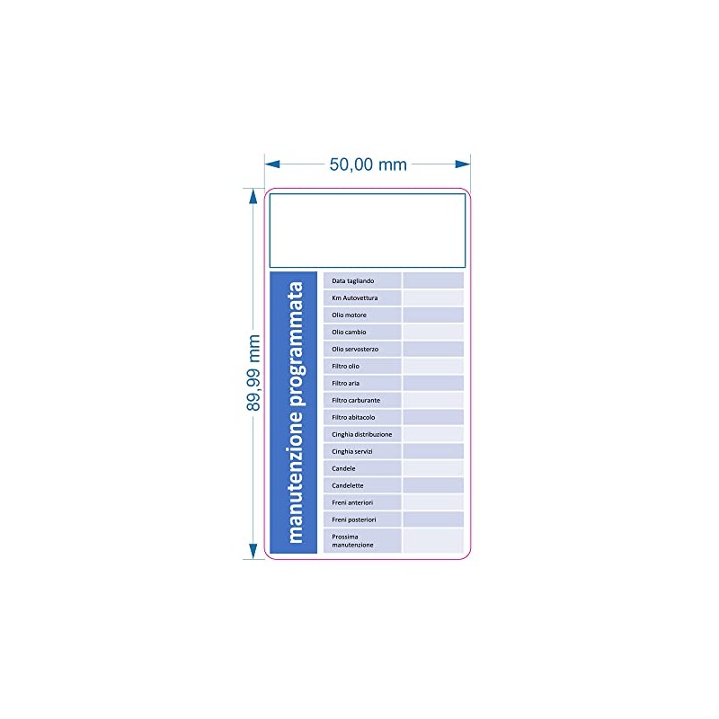 StickerLab - Selbstklebende Etiketten für Werkstätten oder Autobesitzer - Personalisierung