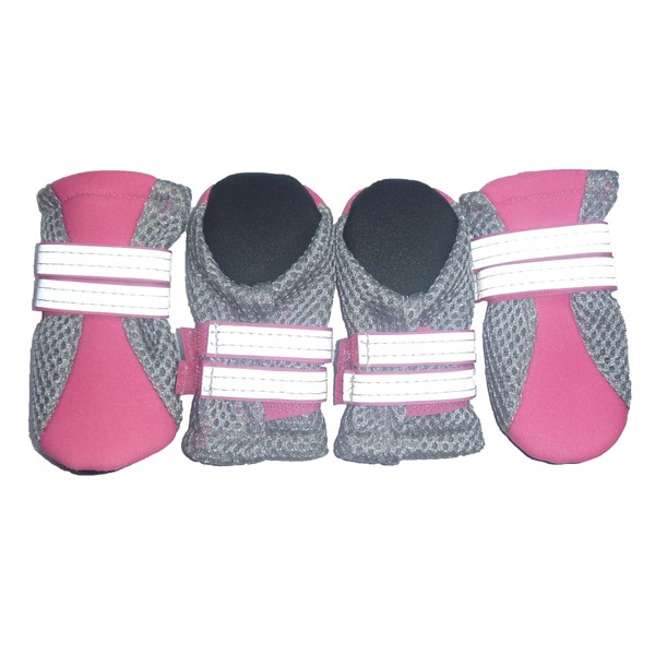 LONSUNEER Puppy Soft Sole Nonslip Mesh Boots, with 2 Reflective