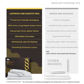 Mayfair Linen 100% Egyptian Cotton Sheets Twin XL Size - 1000 Thread Count 3 PC Twin XL Sheet Sets Cotton, College Dorm Sheets Twin XL Set, 16" Deep Pocket Luxury Cooling Bed Sheets - Silver