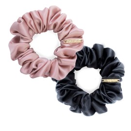 Edealiss silk Scrunchies, 100% Silk Hair Bobbles, Ponytail Holder, Silk Hair Band, Scrunchies with Strong Hold for Women and Girls (Red)