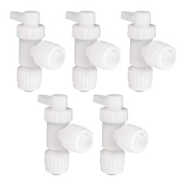 RecPro RV Plumbing Hardware | 06884 | 1/2" Compression Type 2-Way Elbow Stop Valve | 90-Degree Shutoff Fitting | Pex Pipe/Tubing Fittings (5 Fittings)