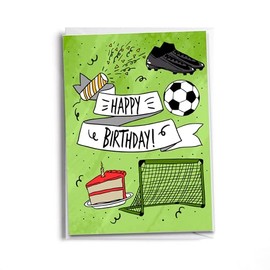 Sole Inspired Soccer Birthday Card – Sports Themed Birthday Card for Soccer Players and Coaches