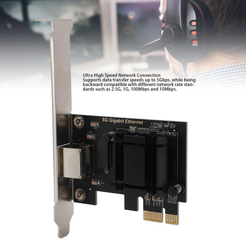 PCIe Network Adapter, 5Gbps High Speed PCI Express Ethernet Card