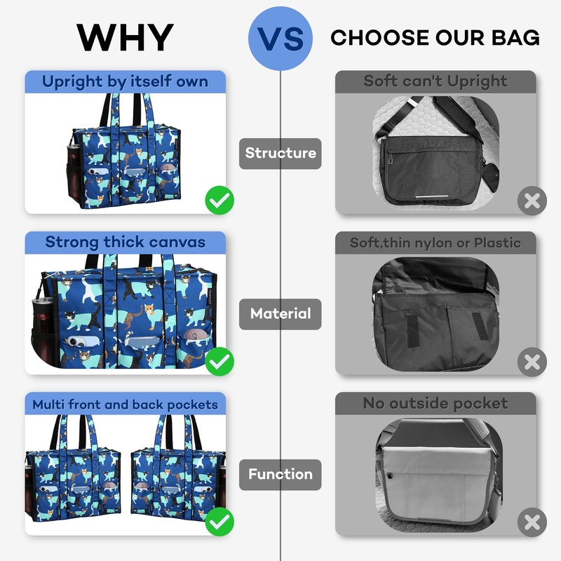 HoogaLife Nurse Bag for Work - Waterproof, Lightweight, Large Portable