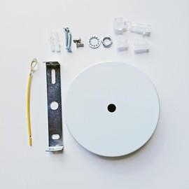 Chrasy Ceiling Cover for Pendant Lamp Ceiling Plate for Lamp Holder 100/120/150 mm Clamp Nipple for Pendant Lamps and Hanging Lights (12 cm)