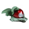Ebros Amy Brown Holiday Green Mistletoe Treasure Dragon Sleeping by