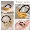 8Pcs Gold Hair Cuffs for Ponytails Hair Ties Fashion Glossy