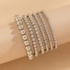 LXSSLY 6Pcs Silver Bead Bracelets Set for Women,14K Gold Plated