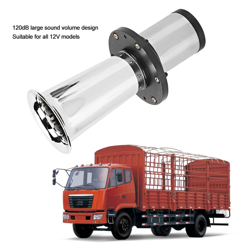 120dB Loud Air Horn Alarm Trumpet Universal for 12V Trucks