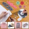 7-Pcs Universal Cover Button Maker with 5 Fabric Template, 5