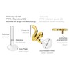 PIERCINGLINE PTFE Labret with Internal Thread Titanium Attachment Snake Piercing