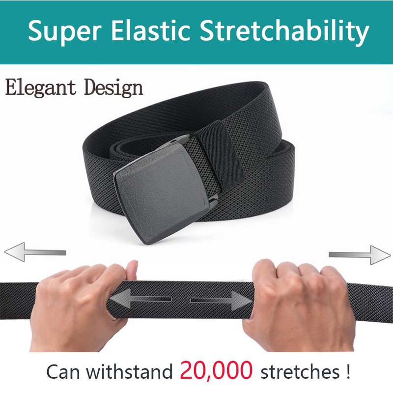 LionVII Elastic Stretch Belts for Men and Women with No