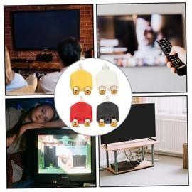 Tofficu 4pcs Y Adapter Splitter Dual Female to Single Male Audio Connector for Tv and Cable Conversion Compact and Lightweight Compatible with Multiple Devices for Subwoofer and Audio