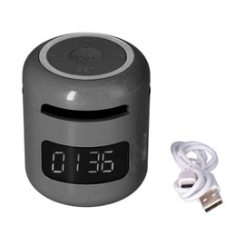 JM01 BT Clock Speaker Multifunctional Adjustable Portable BT Clock Speaker Radio with LED ScreenBlack