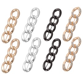 MBAIYO 8Pcs Pant Waist Tightener Clip, Adjustable Jeans Button No Sew Detachable Button Pins No Sew Instant Decorative Waist Buckle for Waist Women Loose Jeans Pants Skirts Sleeves