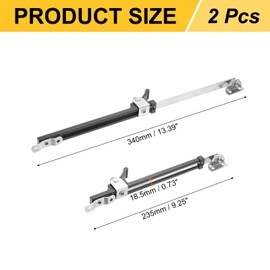 uxcell 2Pcs 13.5 Inches Window Hinges, Stainless Steel Casement Window Stays, Adjustable Friction Stay Hinges Window Brace with Screws, Black