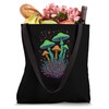 Psychedelic Glowing Mushroom Art | Blacklight Forest Fungi Tote Bag
