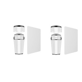 Nail Stamper Nail Seal Stamp Nail Ceiling Mold with Scraper DIY Nail Decoration Manicure Tool (Clear, Set of 2)