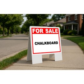 Chalkboard For Sale Whte Red Black Folding Coroplast A-Frame with Double-Sided 23in x23in
