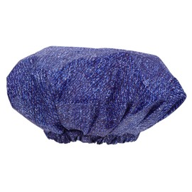 TOVINANNA Shower Cap Stretch Straps Male Hair Hat Practical Oxford Cloth Printing Cap for Home Use