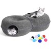 LovIntry 8-Shaped Large Cat Tunnel Bed for Indoor Cats, Infinite