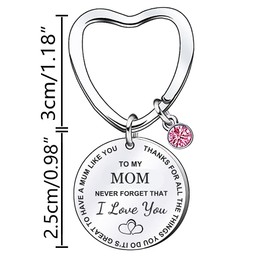 Mom I Love You Keychain Key Chain for Mother Mama Mammy Mother's Day Gift Present Appreciation Gift