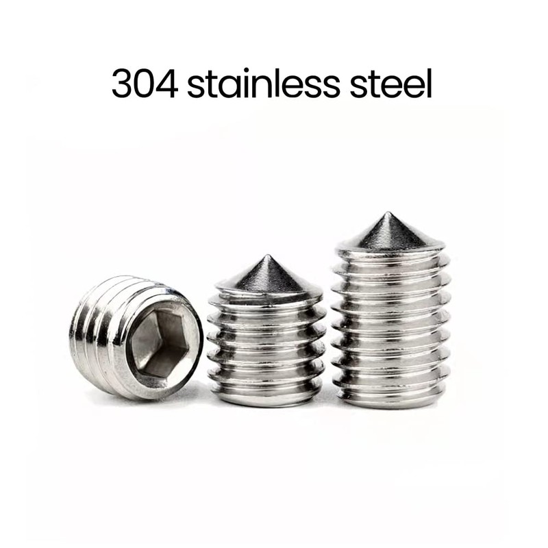 YIXISI Set Screws Set, Stainless Steel Cup Point, Hex Hexagon