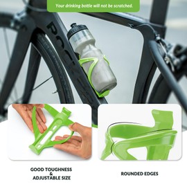 ROCKBROS Bike Water Bottle Holder Lightweight Bottle Cage Strong Polycarbonate Bike Cup Holder Bicycle Drinks Holder for MTB Road Mountain Bike Outdoor Cycling 5 Colors