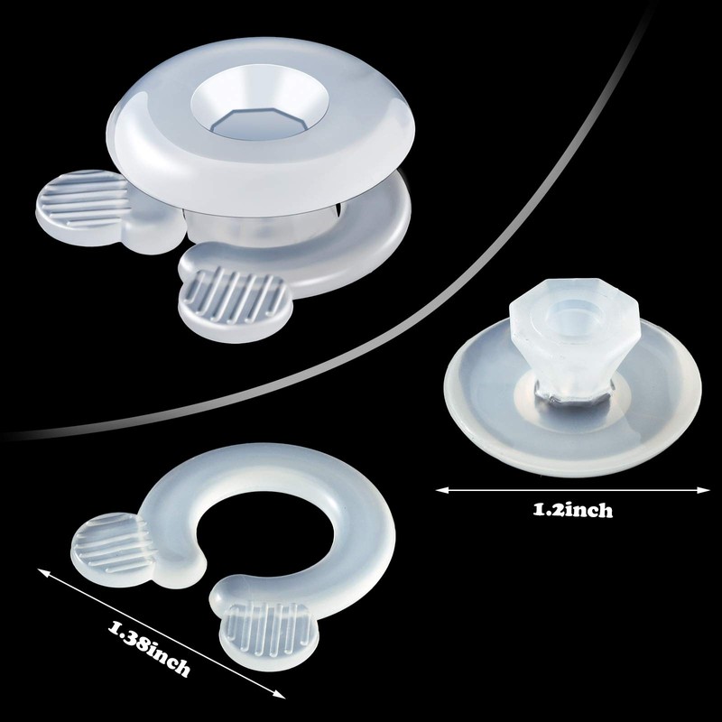 Jetec 12 Pcs Duvet Comforter Clips Plastic Grippers Button Clips