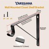 Yarssihha 2 Pack Closet Rod Bracket, 12 x 10.4 Inch