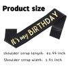 Black It's My Birthday Sash for Men Women Happy Birthday