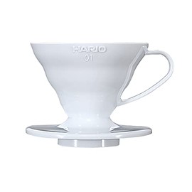 HARIO VDR-01-W V60 01 Transparent Coffee Dripper White Coffee Drip for 1-2 Cups