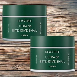 Dewytree skin soothing skin moisturizing skin nutrition Ultra S4 Intensive Snail Cream 2 x 80ml / 듀이트리 피부진정 피부촉촉 피부영양 울트라 S4 인텐시브 스네일 크림 2개 80ml