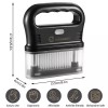 JY COOKMENT Meat Tenderizer Tool with 48 Stainless Steel Ultra