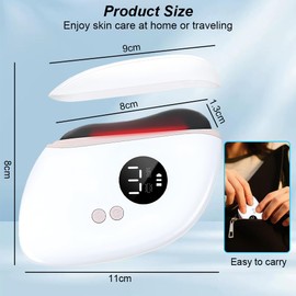 EMS Gua Sha, Gesichtsmassagegerät Gua Sha Elektrisch mit Smart 2 Modi 3 Intensitätsstufen Face Massager, EMS Gesichtsmassage mit Vibration & Wärme für Facelift Anti Aging Schwellungsreduzierung