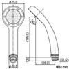 Kakudai racket shower white 356-300-W