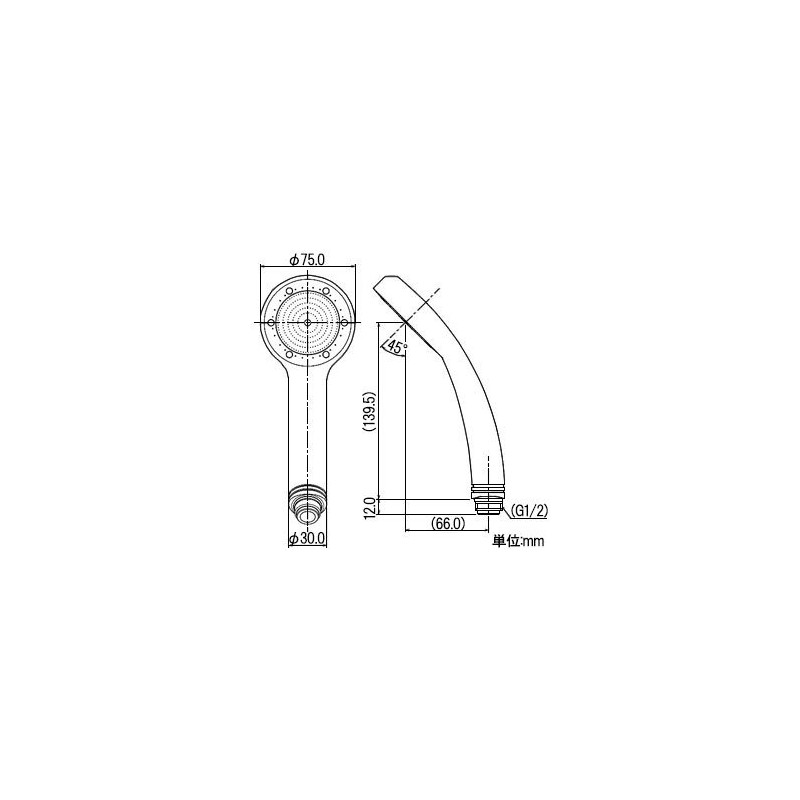 Kakudai racket shower white 356-300-W