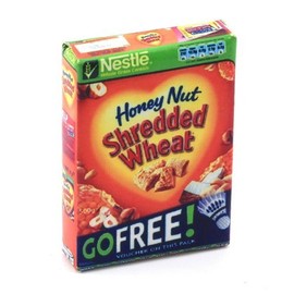 MyTinyWorld 2 x Dolls House Miniature Honey Nut Shredded Wheats