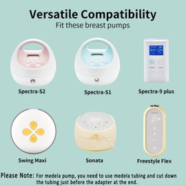 TOVVILD Breast Pump Milk Collection Cup - Compatible with Spectra S1/S2/S9, Not Original Accessories, Replace Breast Pump Kits, 24mm Flange Milk Collector Cup Tubing Parts