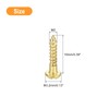 uxcell Wood Screws M2 x 10mm Slotted Round Head Brass