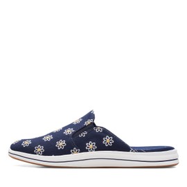 Clarks Breeze Shore Mule para Hombre, Lona Floral Azul Marino, 9.5 Narrow