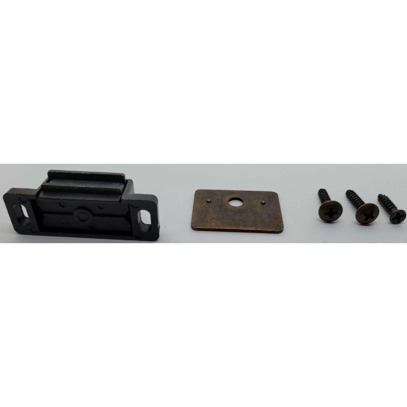 N/A Brown & Black Plastic Magnetic Catch with Fixed Strike