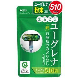 Whole Eugrena, Pure Ishigaki Shima 100% Supplement, 30 Capsules, Eugrena, Powder, 18.0 fl oz (510 mg) / 2 Tablets, High Formulation, Midorimushi, euglena Certified, Certified Certified, Paramilon ROTTS