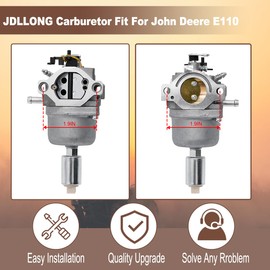 JDLLONG E100 Carburetor with Air Filter Oil Filter Fuel Pump Tune Up Kit Fit For John Deere 500CC 17.5HP E100 E110 D105 D110 D100 LA125 LA115 Lawn Tractor Carb Kit