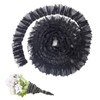 letsinstyle 3 Yards Polyester Black White Matching Chiffon Lace Edge